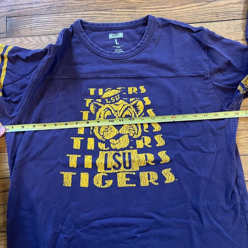 LSU‎ Tigers Vintage Crewneck Pullover Sweatshirt Tailgate Mens L 100% Cotton